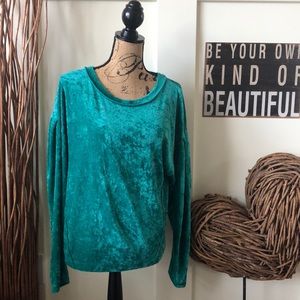 We the free teal velour top